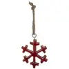 Feeric Lights & Christmas Sujet de Noël Flocon "Glacé" 5cm Rouge