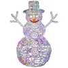 FEERIC LIGHT & CHRISTMAS Déco lumineuse Bonhomme de neige en 3D 100 LED Multicolore H 60 cm