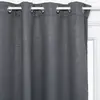 ATMOSPHERA Rideau occultant avec feuilles en relief polyester gris foncé 140x260
