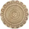 Tapis "Shine" en jute D115 cm - Or - Atmosphera createur d'interieur