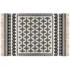 Atmosphera Créateur D'intérieur - Tapis Delhi coton noir et blanc 120x170cm