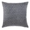Atmosphera Créateur D'intérieur - Coussin losanges flanelle gris ardoise 40x40cm