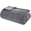 AC-Déco Plaid - Atmosphera - 3D Losange - Gris foncé - 180x230 cm - Polyester