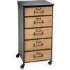 Atmosphera Chiffonnier Design En Métal Baris - L. 42 X H. 87 Cm - Noir