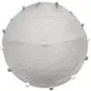 AC-Déco Atmosphera - Tapis rond à gros pompons Gris et blanc - Diam. 90 - Rose