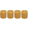Lot de 4 bougies rustiques jaune 60g Atmosphera Créateur D'intérieur