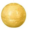 Atmosphera Créateur D'intérieur - Bougie boule rustique jaune 445g