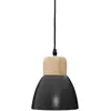 ATMOSPHERA Suspension en métal et bois - E14 - 25 W - H. 19 cm - Noir