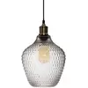 ATMOSPHERA Suspension en verre - Ø 22 x H 25 cm - Gris fumé