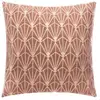 Atmosphera - Housse de Coussin - Coton et Chenille - Rose - 40x40 cm