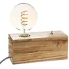 Lampe socle "Tibu" en bois - Beige - Atmosphera createur d'interieur