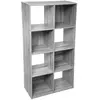 Five - Meuble Etagère de Rangement en Bois Gris 8 Cases Mix n' modul