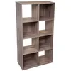 Five - Meuble Étagère 8 Cases de Rangement Effet Bois Naturel H 134 cm