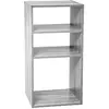 Five - Meuble Etagère de rangement en Bois Gris 3 cases Mix n' modul