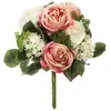 Atmosphera Composition florale artificielle Bouquet de Rose H 35 cm