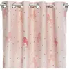 ATMOSPHERA CREATEUR D'INTERIEUR Rideau occultant Rose avec Licornes phosphorescentes 140 x 250 cm
