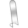 ATMOSPHERA CREATEUR D'INTERIEUR Miroir sur pied en métal effet bois - L. 39 x l. 40 x H. 140 cm - Noir