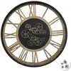 Atmosphera Pendule murale en Métal et Bois avec mécanisme apparent D 57 cm