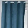 ATMOSPHERA Rideau occultant velours Otto bleu canard 140x260 - Bleu canard