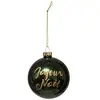 Déco Sapin Boule de Noël en Verre D 8 cm décor Joyeux Noël pailleté - ...