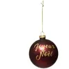 Déco Sapin Boule de Noël en Verre D 8 cm décor Joyeux Noël pailleté - ...