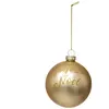 Déco Sapin Boule de Noël en Verre D 8 cm décor Joyeux Noël pailleté - ...