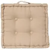 Atmosphera Coussin de sol Dorian - 40 x 40 cm - Beige Lin