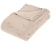 Plaid Kiesa microfibre beige 125x150cm - Atmosphera créateur d'intérieur