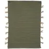 Atmosphera - Tapis Tula en Coton avec Pompon en Jute 60x90cm - Vert