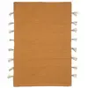 Tapis Box en coton avec pompon en jute 60x90cm jaune