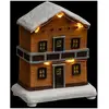FEERIC LIGHTS & CHRISTMAS - Village de noël chalets 4 LED à Piles