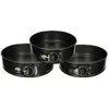 JJA - 3 Moules ronds démontables en alu - Diam. 26/24/22 cm - Noir - Cook