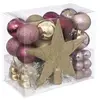 Boule de Noël kit 44 pièces rouge doré - FEERIC CHRISTMAS TU