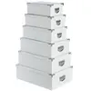 5 five simply smart Set de 6 Boites de rangement "Blanc"