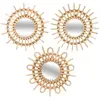 ATMOSPHERA CREATEUR D'INTERIEUR Créateur d'intérieur - Lot de 3 Miroirs Muraux Rotin Soleil 28cm Beige