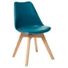 Chaise salle a manger, BAYA, bleu canard, Atmosphera