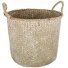Atmosphera Créateur D'intérieur - Panier Julian roseau blanc 37,5x27cm