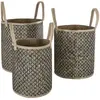 Paniers en osier - Atmosphera - Set de 3 - Tailles différentes - Beige