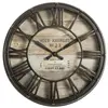 Atmosphera Créateur D'intérieur - Horloge à poser vintage marron D20cm