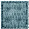 ATMOSPHERA CREATEUR D'INTERIEUR - Coussin de sol carré en coton à motif Otto - 38 x 38 - Bleu Canard