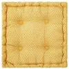 Paris Prix Coussin de sol en coton - 40 x 40 x 8 cm - Ocre