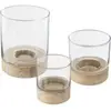 Atmosphera Créateur d'intérieur - Lot de 3 Photophores en Verre Eté 20cm Transparent