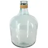ATMOSPHERA Vase Dame Jeanne en Verre recyclé avec raphia D. 27,5 x H. 42,3 cm