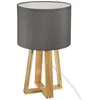 Lampe "Molu" - bois et gris H35 cm - Gris - Atmosphera createur d'interieur