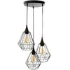 Paris Prix Suspension filaire en métal - H 80 cm - Noir