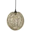 Atmosphera - Suspension luminaire boule en rotin Jada beige - 33x132 cm T.U