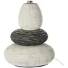 Atmosphera - Lampe Clary céramique blanc ivoire H33cm créateur d'intérieur