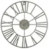 Atmosphera Pendule murale en métal Vintage Industriel gris D 36,5 cm