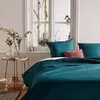 Atmosphera - Dessus de lit + 2 taies Dolce Bleu Canard - 260x240 cm