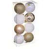 FÉÉRIC LIGHTS AND CHRISTMAS Créateur d'intérieur - Lot de 8 Boules de Noël Colorama 7cm Or & Blanc